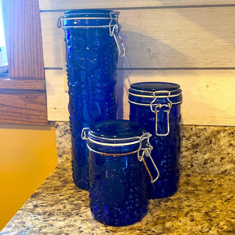 Cobalt Blue Canisters